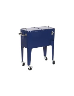 Portable Fridge Home ESPRIT Navy Blue Steel polypropylene 56 L 74 x 43 x 80 cm