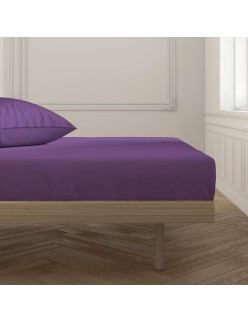 Lenzuolo con angoli aderenti Happy Home MixColors Lilla Piazza e mezza
