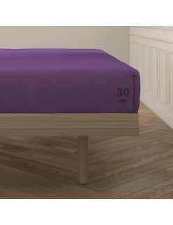 Lenzuolo con angoli aderenti Happy Home MixColors Lilla Piazza e mezza