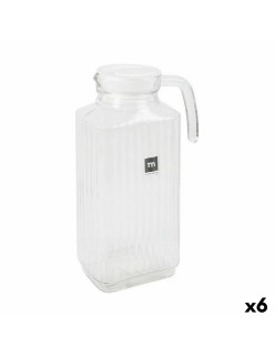 Boccale con Coperchio e Dosatore La Mediterránea Chrysler 1,8 L Vetro (6 Unità)