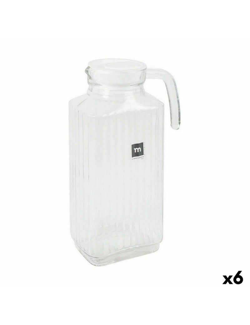 Jar with Lid and Dosage Dispenser La Mediterránea Chrysler 1,8 L Glass (6 Units)
