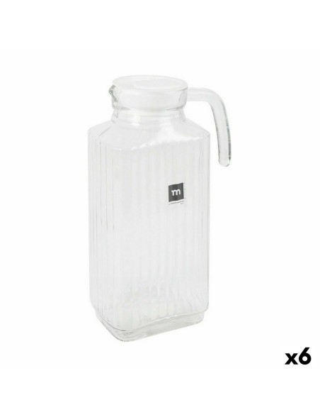 Boccale con Coperchio e Dosatore La Mediterránea Chrysler 1,8 L Vetro (6 Unità)