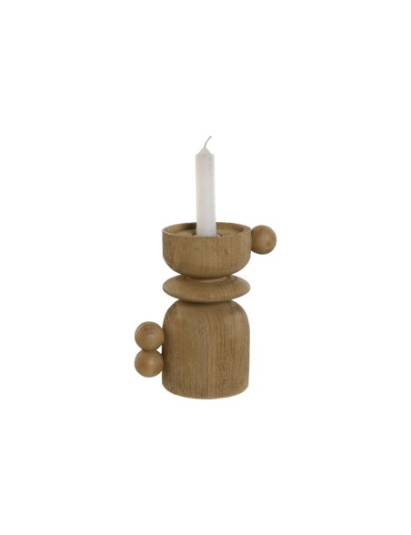 Pot à Bougie Home ESPRIT Marron Résine Bois 16 x 10 x 18 cm Pot à Bougie Home ESPRIT Marron Résine Bois 16 x 10 x 18 cm