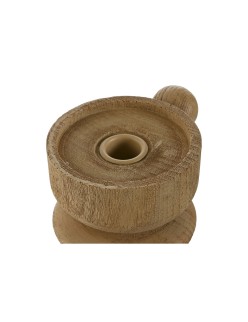 Pot à Bougie Home ESPRIT Marron Résine Bois 16 x 10 x 18 cm