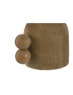 Pot à Bougie Home ESPRIT Marron Résine Bois 16 x 10 x 18 cm