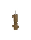 Pot à Bougie Home ESPRIT Marron Résine Bois 15 x 9,5 x 35 cm