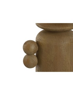 Pot à Bougie Home ESPRIT Marron Résine Bois 15 x 9,5 x 35 cm