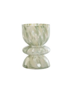 Vase Home ESPRIT Green Cream Crystal Modern 16 x 16 x 24 cm