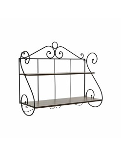 Estantería DKD Home Decor Abeto Negro Marrón Forja (100 x 37 x 86 cm)