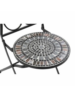 Chaise de jardin DKD Home Decor Noir Céramique Multicouleur Forge (39 x 50 x 93 cm)