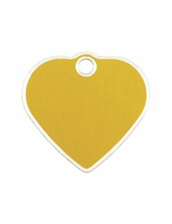 Placa identificativa para collar Imarc   Dorado Corazón Aluminio