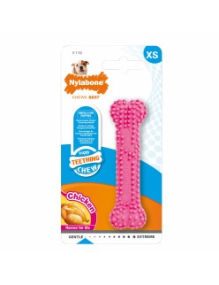 Mordedor de perro Nylabone Birka Rosa Pollo XS