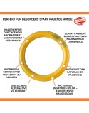 Mordedor de perro Nylabone Ring Amarillo Hamburguesa L