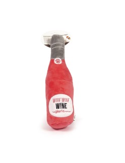 Peluche para perros Gloria Woof Woof Wine Rosa Poliéster Polipropileno
