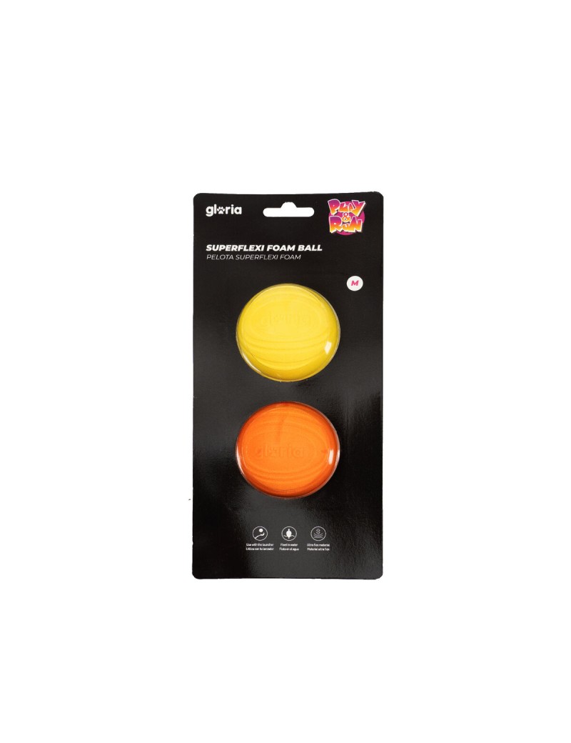 Pelota para Mascotas Gloria PLAY AND RUN Amarillo Espuma TPR M 6,35 cm 2 Unidades