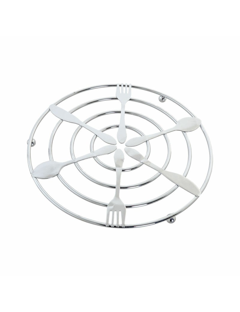 Salvamantel DKD Home Decor Plateado Metal Plástico 20 x 20 x 1 cm