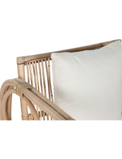 Sillón Home ESPRIT Blanco Natural 72 x 77 x 80 cm