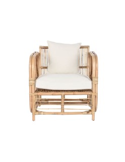 Fauteuil Home ESPRIT Blanc Naturel 72 x 77 x 80 cm
