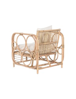 Fauteuil Home ESPRIT Blanc Naturel 72 x 77 x 80 cm