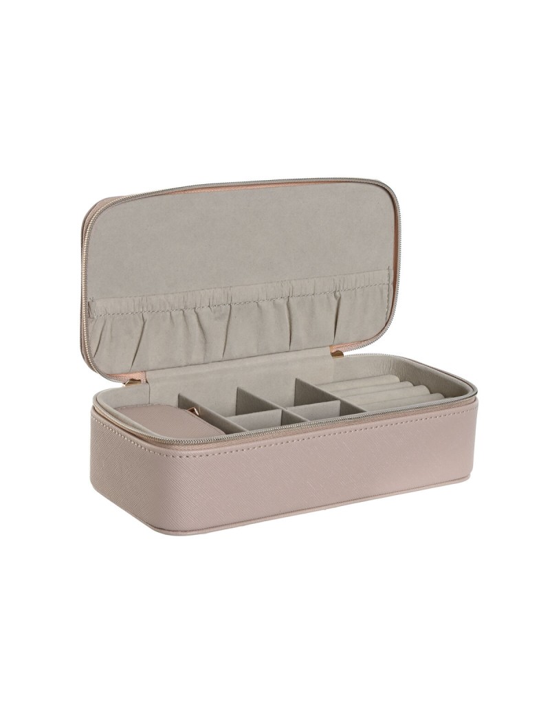 Boîte à bijoux Home ESPRIT Rose clair 20,5 x 10 x 6 cm (2 Pièces)