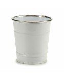 Blumentopf Würfel Weiß Silberfarben Zink 10,5 x 10,5 x 10,5 cm (72 Stück)