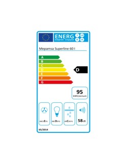 Extrator Convencional Mepamsa SUPERLINE 60 V2 60 cm 415 m3/h 69 dB 140W