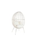 Gartenstuhl DKD Home Decor 90 x 65 x 151 cm Metall Synthetischer Rattan Weiß