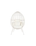 Gartenstuhl DKD Home Decor 90 x 65 x 151 cm Metall Synthetischer Rattan Weiß