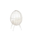 Gartenstuhl DKD Home Decor 90 x 65 x 151 cm Metall Synthetischer Rattan Weiß