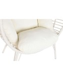 Gartenstuhl DKD Home Decor 90 x 65 x 151 cm Metall Synthetischer Rattan Weiß