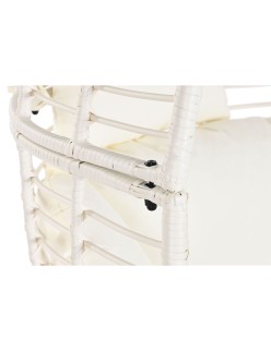 Chaise de jardin DKD Home Decor 90 x 65 x 151 cm Métal rotin synthétique Blanc