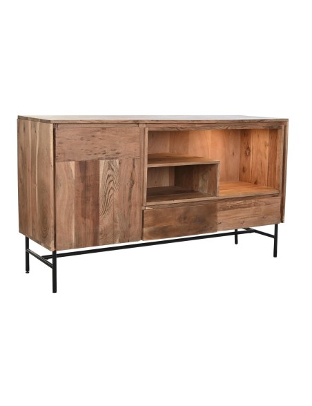 Buffet DKD Home Decor 142 x 40 x 81 cm Noir Métal Marron Acacia Buffet DKD Home Decor 142 x 40 x 81 cm Noir Métal Marron Acacia