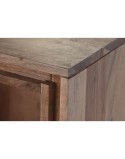 Buffet DKD Home Decor 142 x 40 x 81 cm Noir Métal Marron Acacia