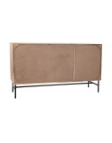 Buffet DKD Home Decor 142 x 40 x 81 cm Noir Métal Marron Acacia