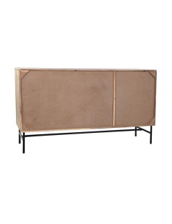 Buffet DKD Home Decor 142 x 40 x 81 cm Noir Métal Marron Acacia