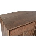 Buffet DKD Home Decor 142 x 40 x 81 cm Noir Métal Marron Acacia