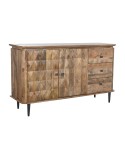 Anrichte DKD Home Decor natürlich Schwarz Metall Mango-Holz (140 x 40 x 82 cm)