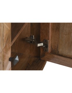 Anrichte DKD Home Decor natürlich Schwarz Metall Mango-Holz (140 x 40 x 82 cm)
