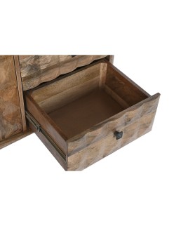 Buffet DKD Home Decor Naturel Noir Métal Bois de manguier (140 x 40 x 82 cm)