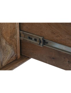 Buffet DKD Home Decor Naturel Noir Métal Bois de manguier (140 x 40 x 82 cm)