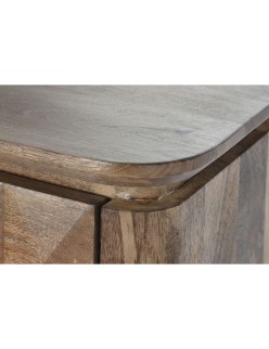 Buffet DKD Home Decor Naturel Noir Métal Bois de manguier (140 x 40 x 82 cm)