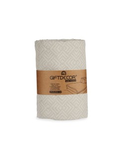 Steppdecke 240 x 260 cm Geometrisch Beige (4 Stück)