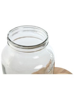 Drinks dispenser Home ESPRIT Silicone Bamboo Crystal Plastic 5,5 L 37 x 25 x 46 cm
