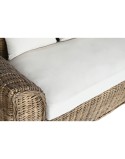 Canapé de jardin Home ESPRIT Blanc Marron Naturel Rotin 174 x 88 x 69 cm