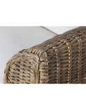 Canapé de jardin Home ESPRIT Blanc Marron Naturel Rotin 174 x 88 x 69 cm