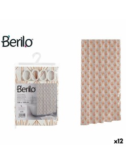 Curtains Berilo Art Nouveau White Bronze Plastic 180 x 180 x 0,008 cm (12 Units)