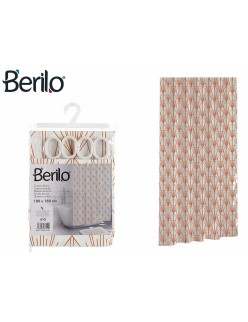 Curtains Berilo Art Nouveau White Bronze Plastic 180 x 180 x 0,008 cm (12 Units)