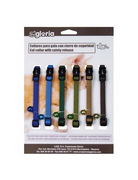 Collare per gatti Gloria Fashion Multicolore Liscio 6 Unità