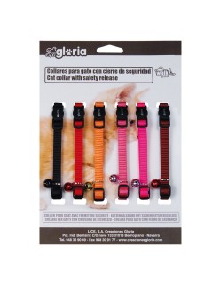 Katzenhalsband Gloria Classic Bunt weich 6 Stück