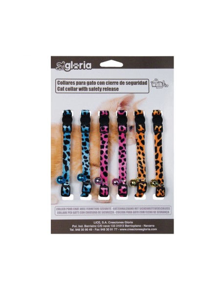 Collar para Gato Gloria   Multicolor 6 Unidades